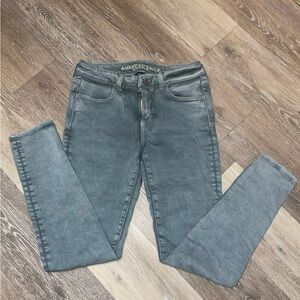 American Eagle Outfitters Women's Slate Grey Skinny Jeans